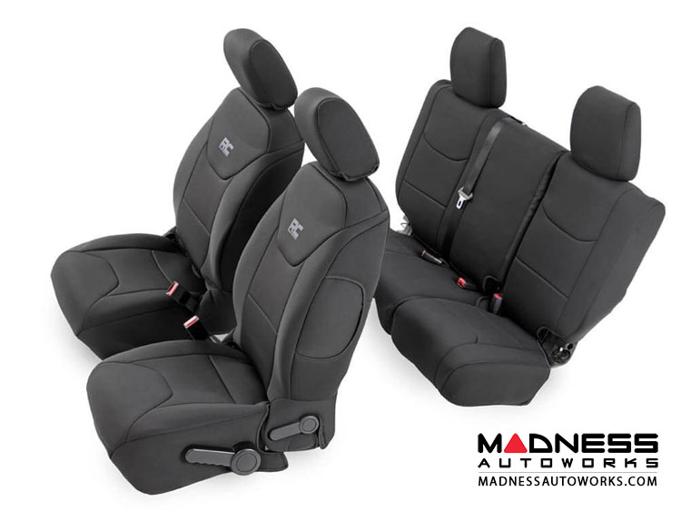 Jeep Wrangler JK Black Neoprene Seat Cover Set (2008 - 2010)